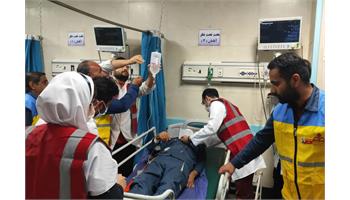 گزارش تصویری / برگزاری مانور پذیرش مصدومین انبوه در بهداشت و درمان صنعت نفت آغاجاری