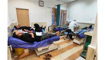 فعالیت مرکز خون گیری بهداشت و درمان صنعت نفت آغاجاری در شب های تاسوعا و عاشورای حسینی
